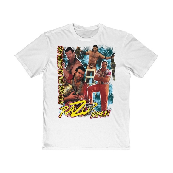 Other - Vintage Style White Razor Ramon 90s Wrestling Tee